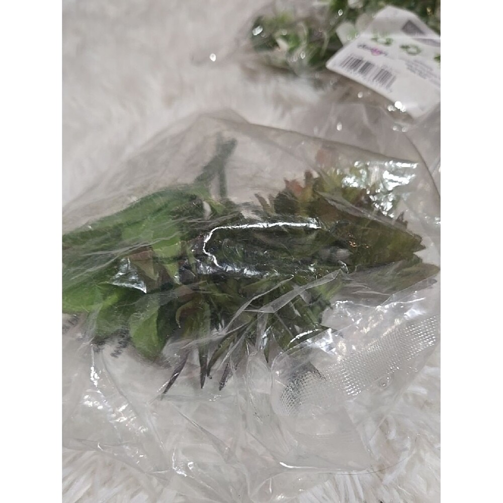 Faux Floral Mini Wreth And Pack Stem Plant Pick Green White Reds Pink Colorful - Picture 12 of 15